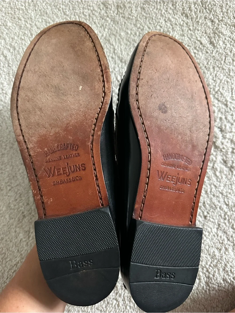 G.H. Bass & Co. Weejuns Black Patent Leather Penny Loafers Men’s 10.5